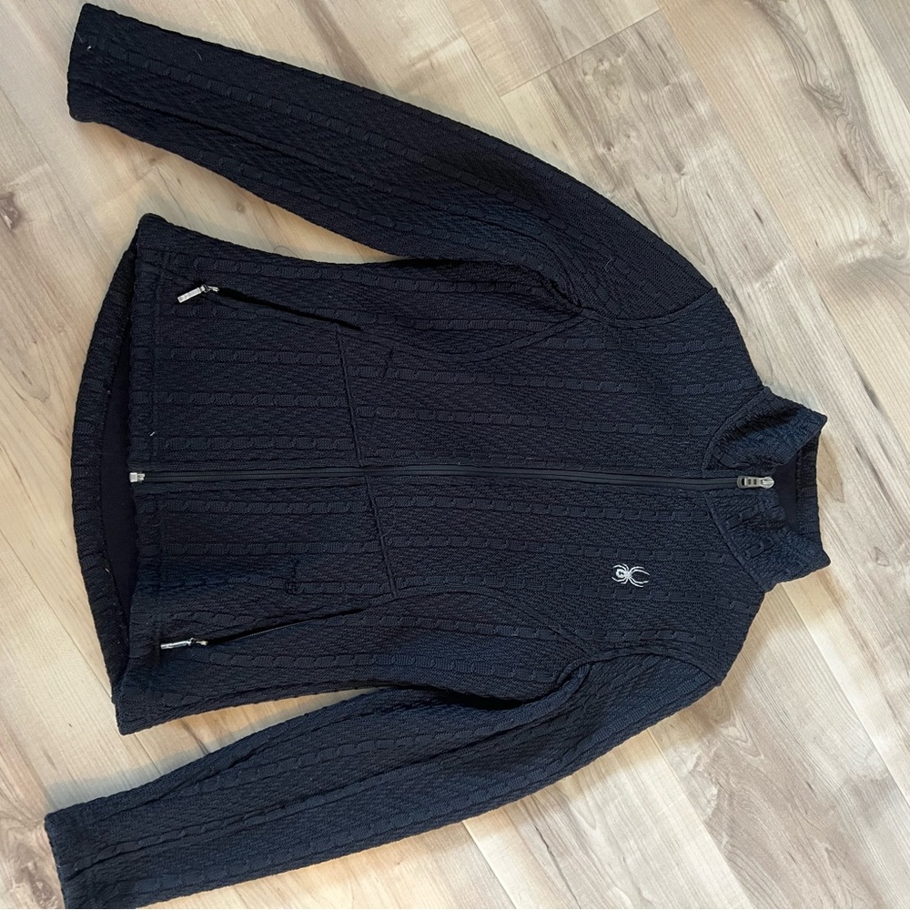 Spyder Black Zip-Up Sweater